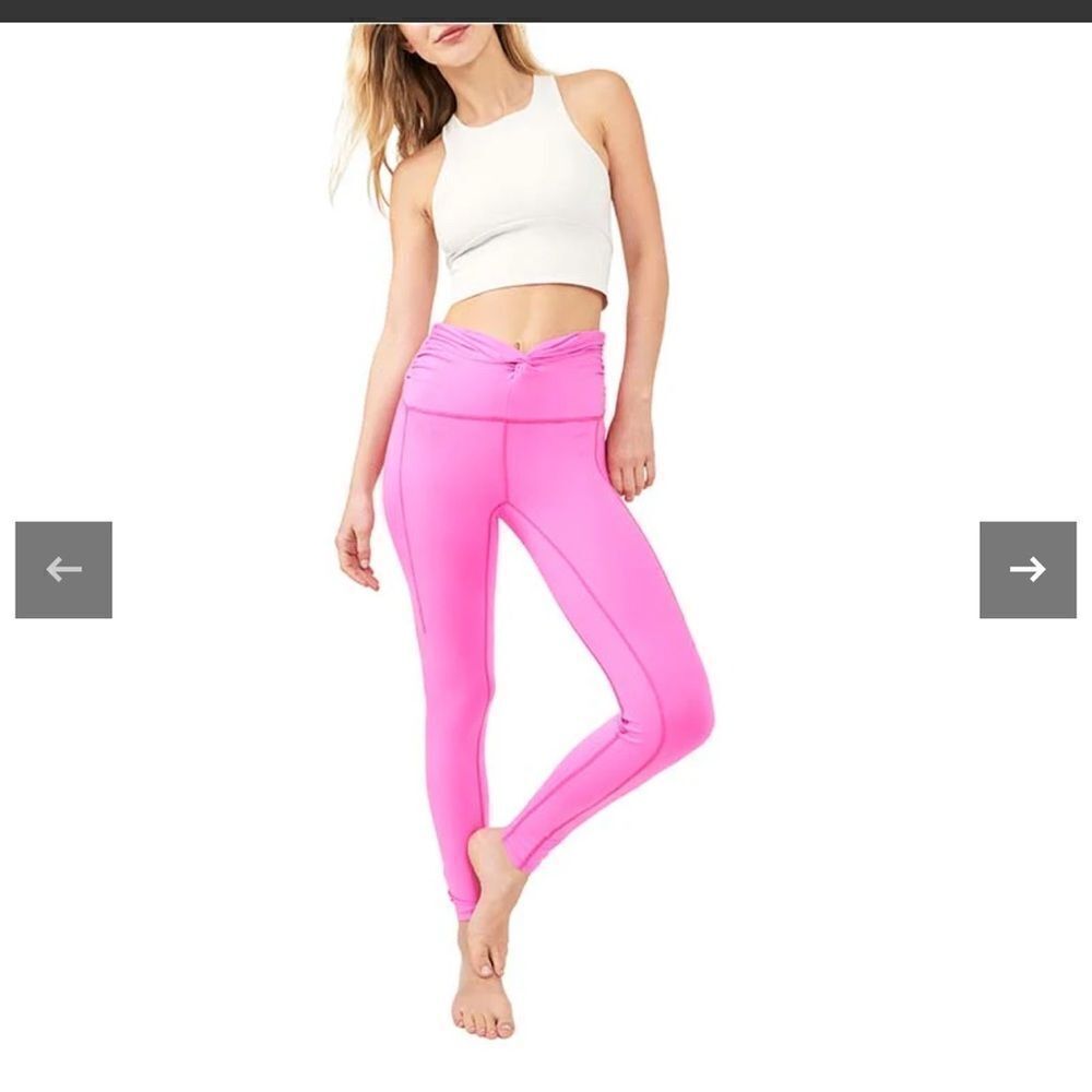 Free People Movement Breath Deeper Leggings in Pink